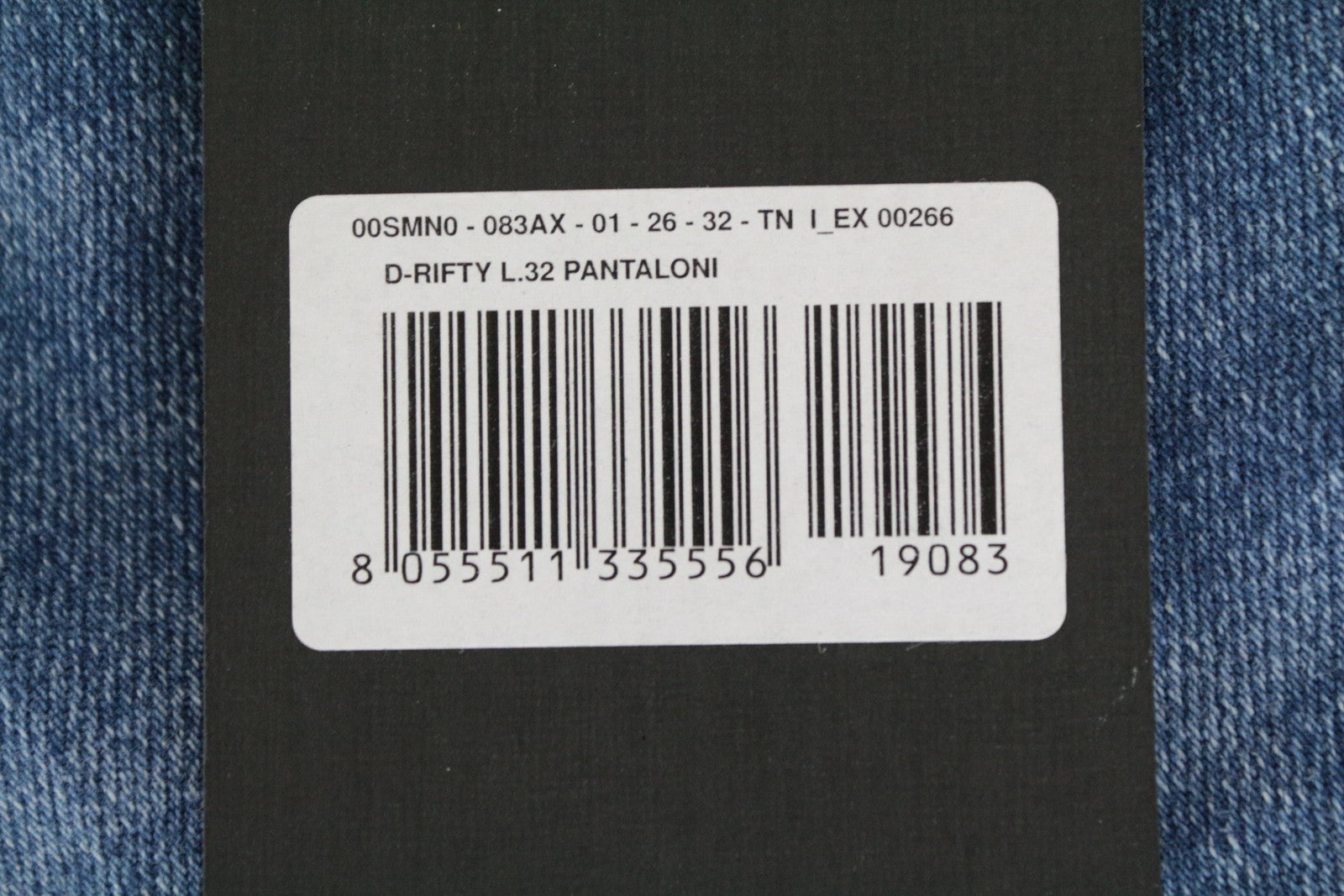 DIESEL D-Rifty 083AX Women's W26/L32 Slim Fit Blue Low Waist Cotton Stretchy