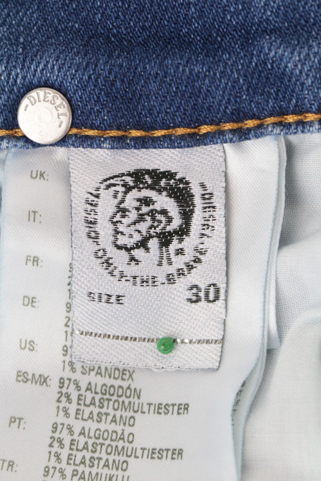 DIESEL D-Rifty 083AX Women's W30/L30 Blue Slim Cotton Stretch Washed Jeans