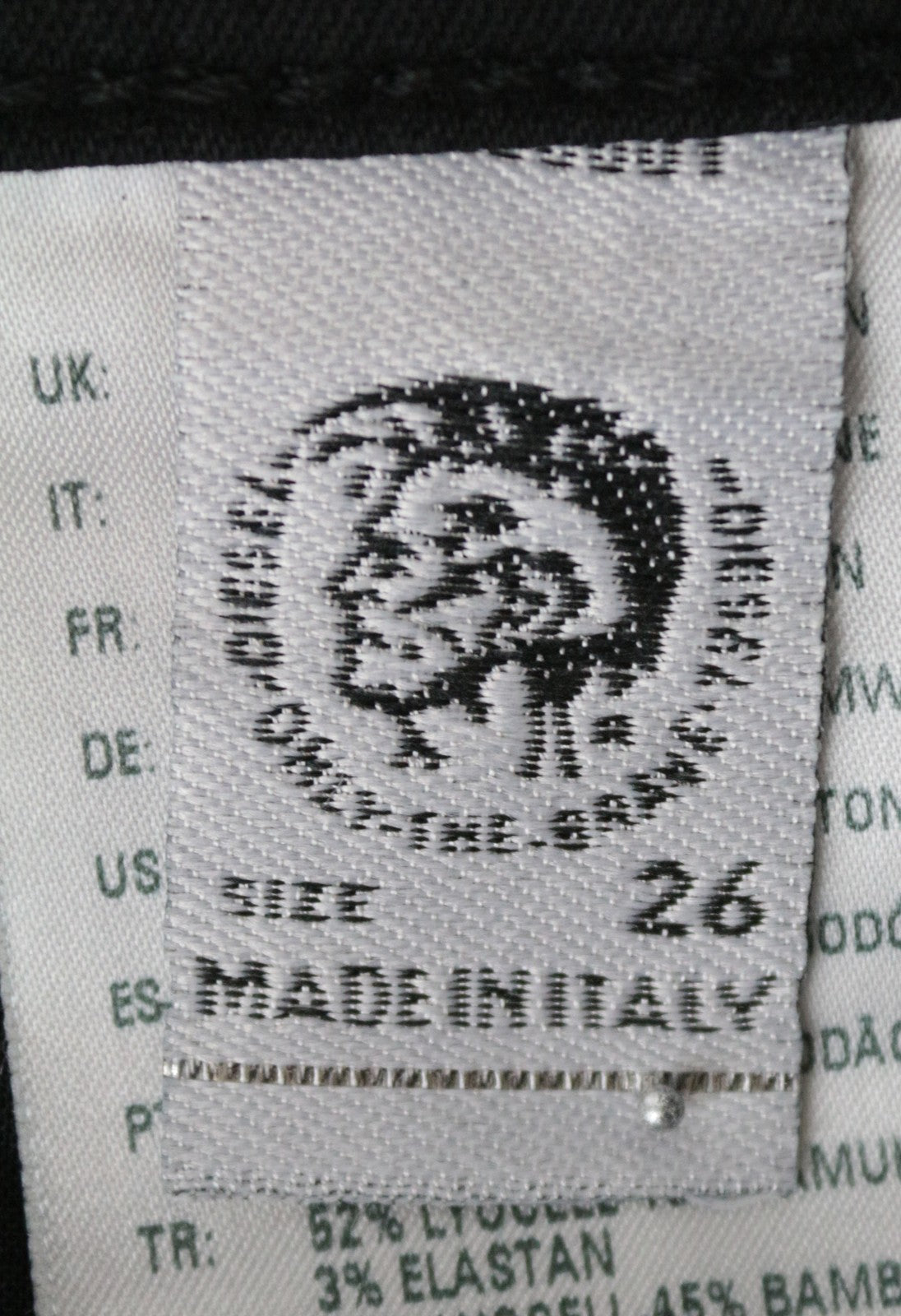 DIESEL D-Ollies 069RK Women's Jeans W26 Slim Fit Black Jogg Waxed Stretch Pants