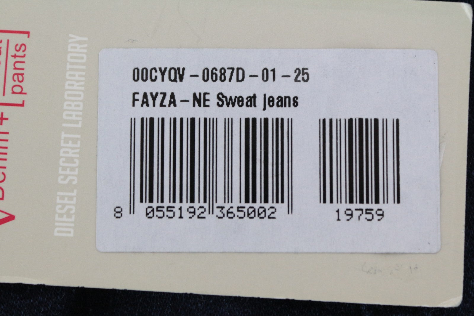 DIESEL Fayza-Ne 0687D Women's Jeans W25 Blue Jogg Boyfriend Fit Stretch Wash