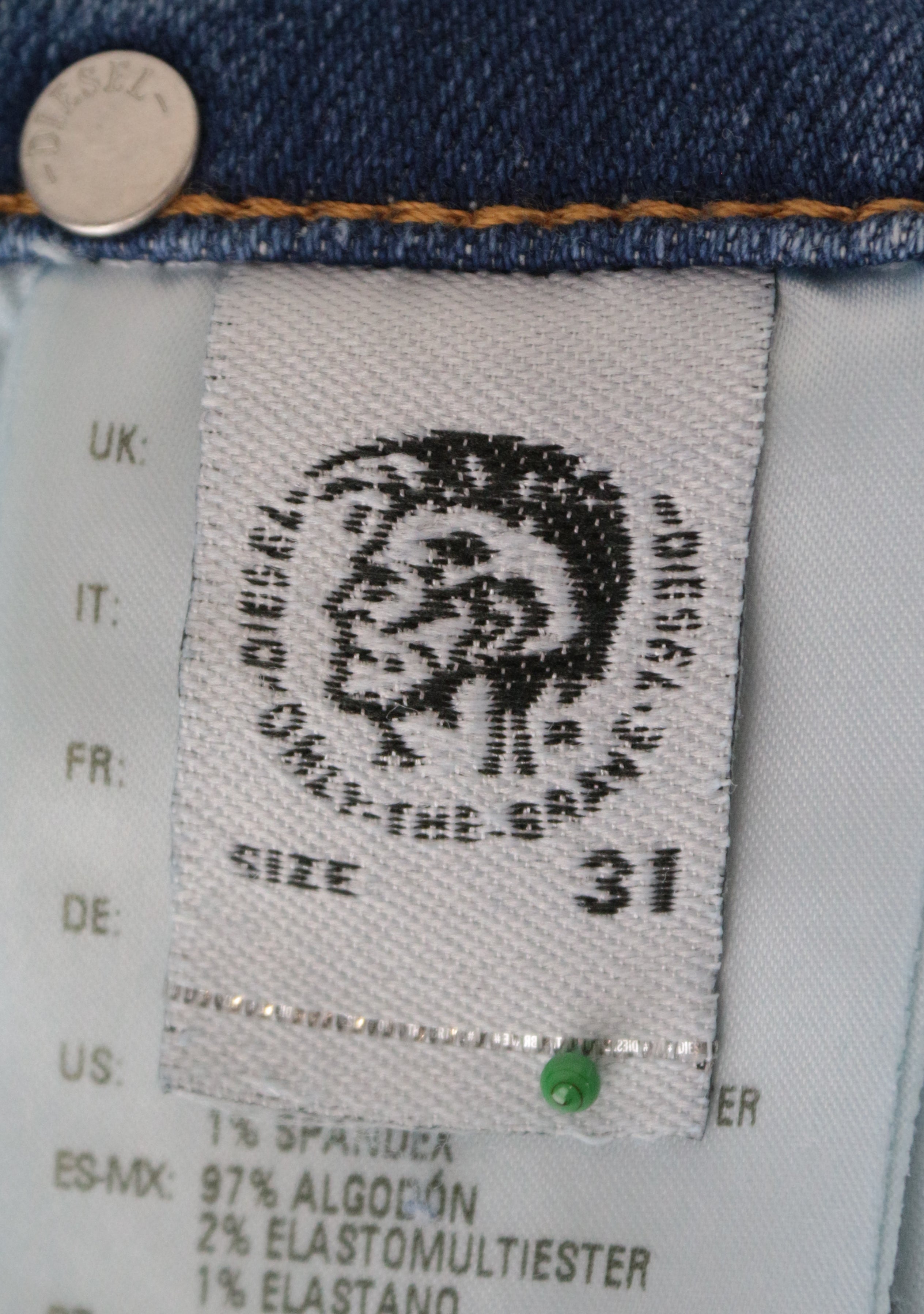 DIESEL D-Rifty 083AX Women's Jeans W31/L30 Slim Stretch Fit Blue Cotton Denim