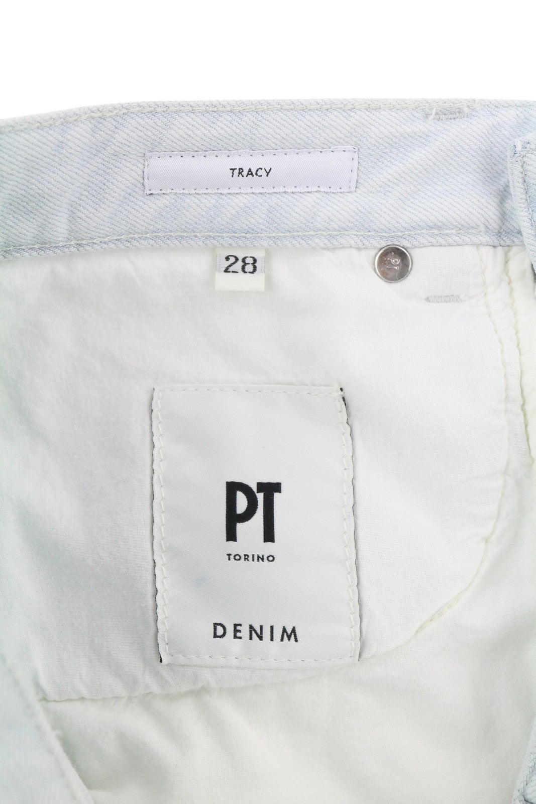 PT TORINO Tracy Womens Jeans W28  Blue Straight  Ankle Length Zip Fly