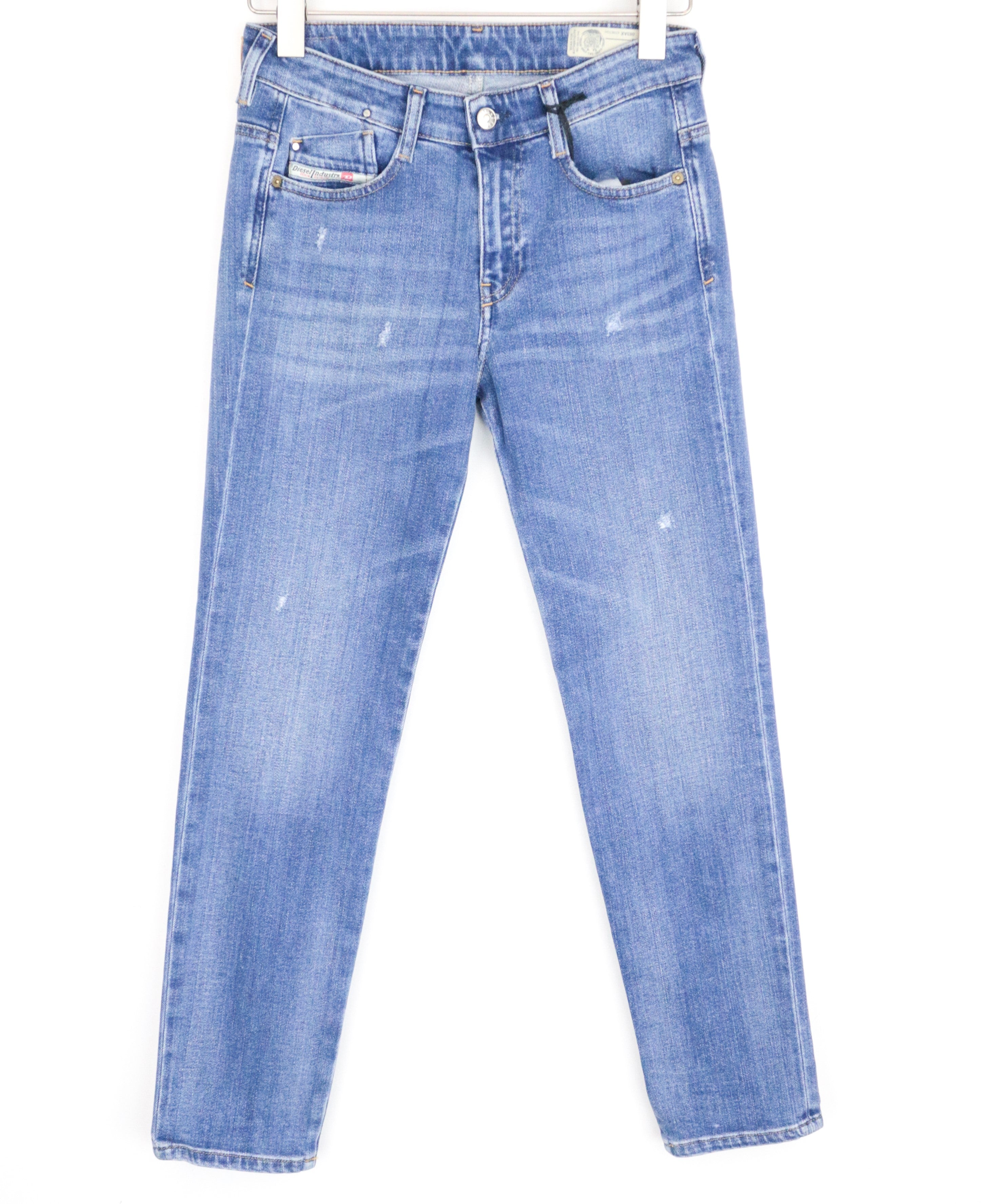 DIESEL D-Rifty 083AX Women's Jeans W25/L32 Low Slim Fit Blue Cotton Stretch