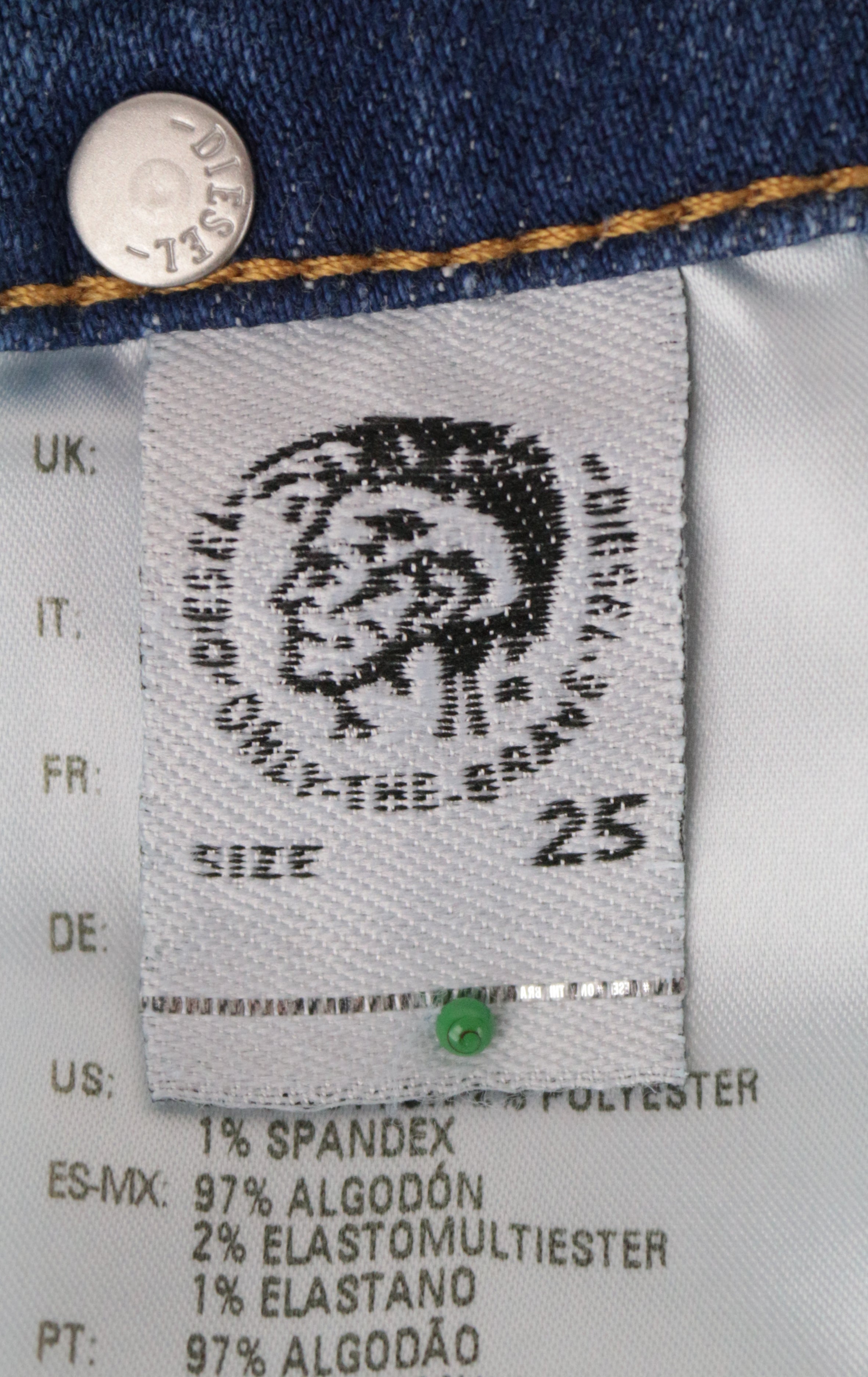 DIESEL D-Rifty 083AX Women's Jeans W25/L32 Low Slim Fit Blue Cotton Stretch