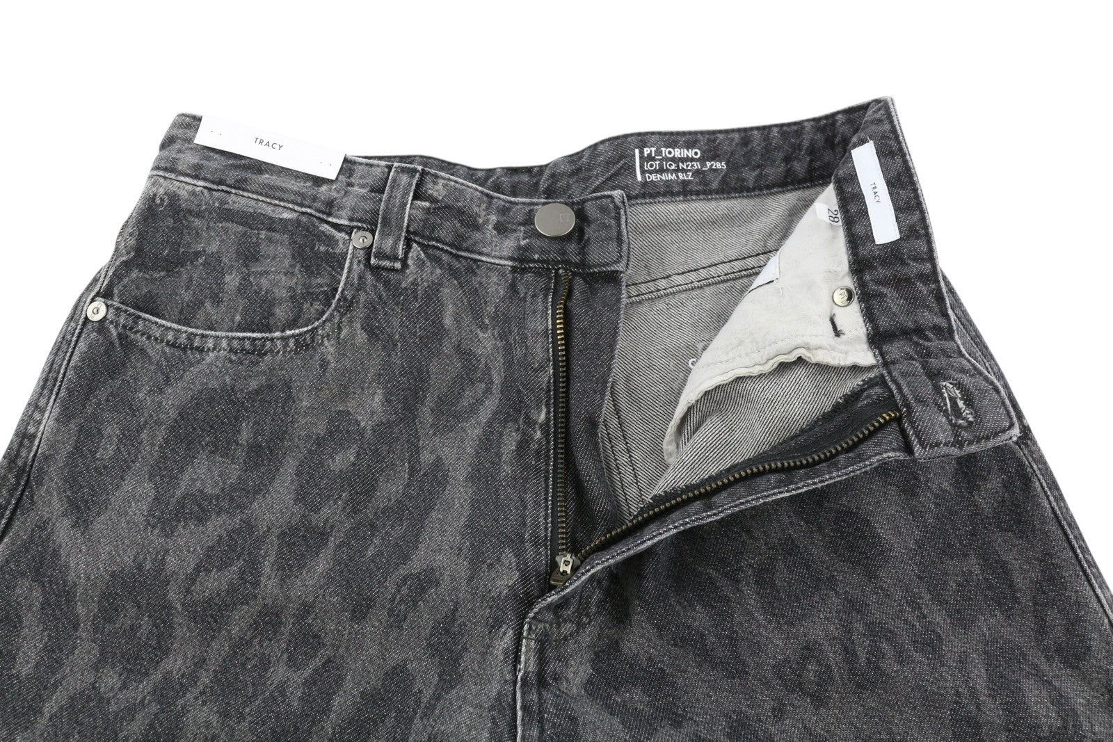 PT TORINO Tracy Womens Jeans W28 Grey  Washed Straight  Ankle Length