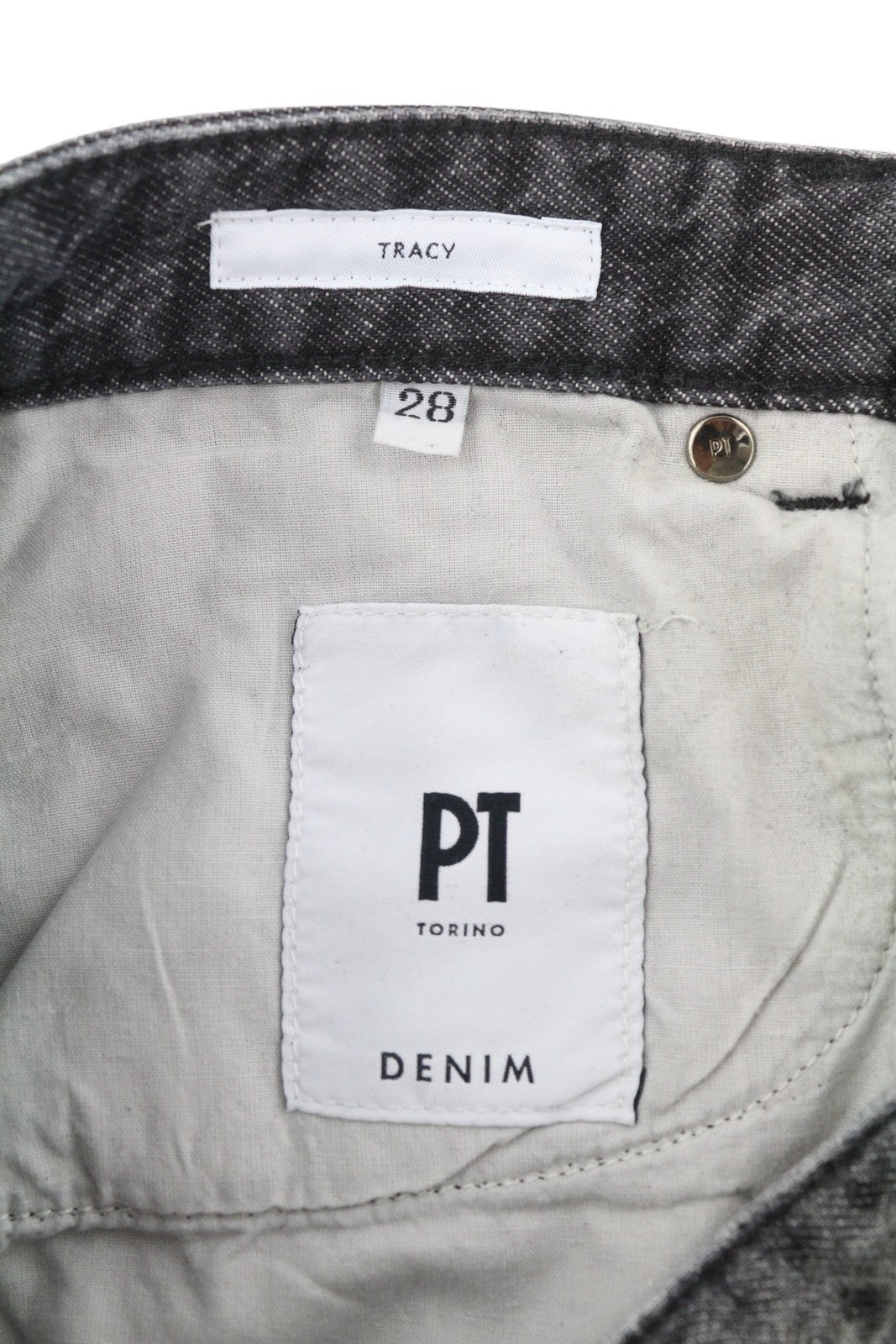 PT TORINO Tracy Womens Jeans W28 Grey  Washed Straight  Ankle Length