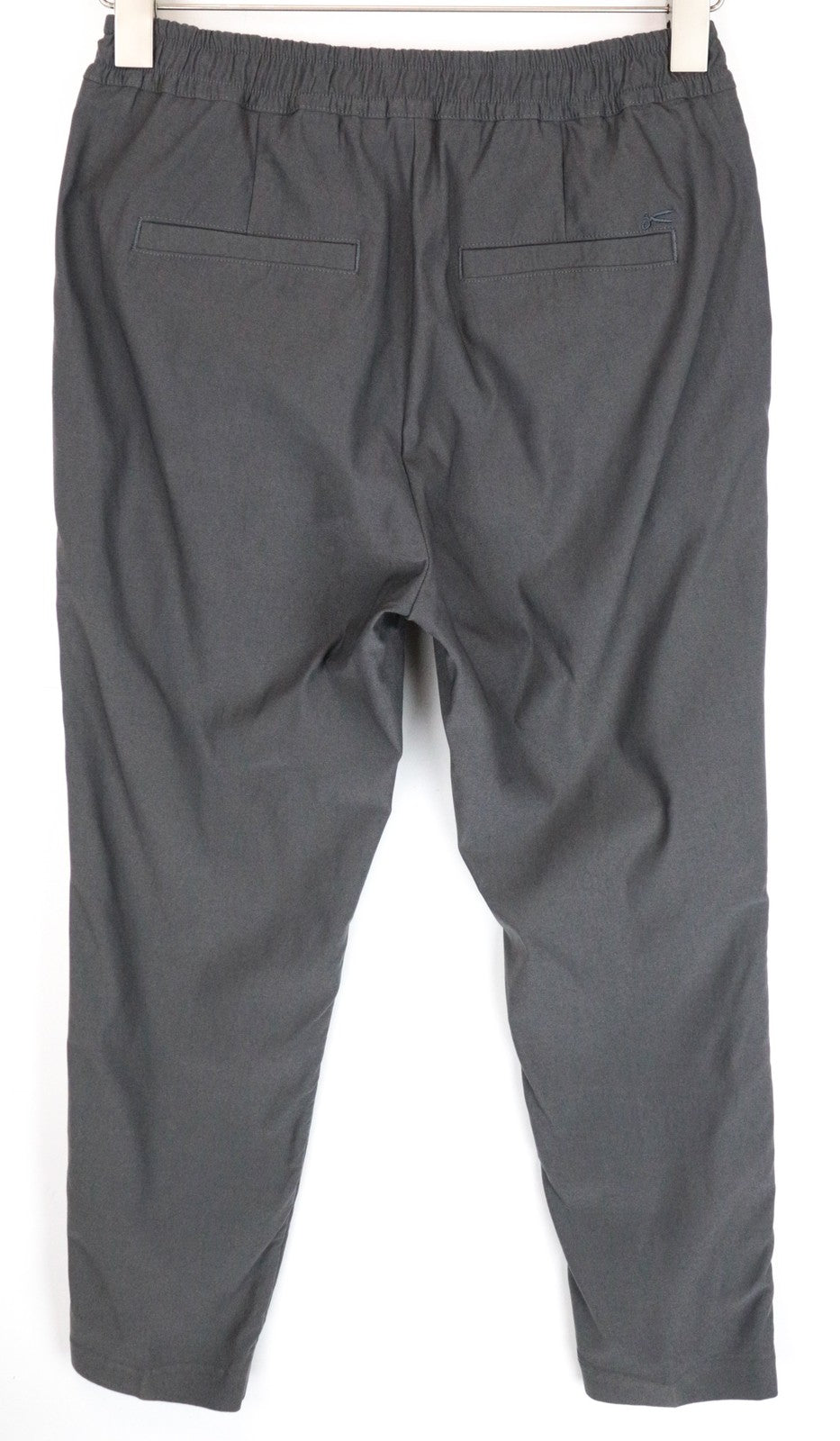 DENHAM Preston Women's S Grey Stretch Pants with Pleats & Side Pocket Style
