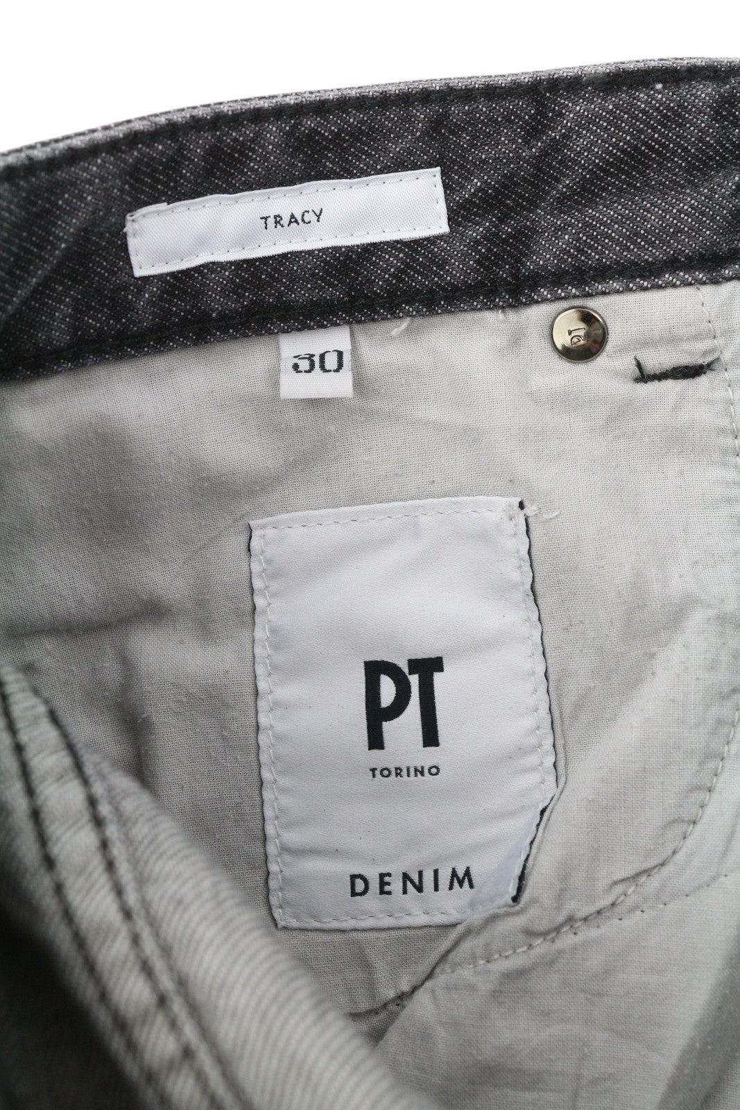 PT TORINO Tracy Womens Jeans W30 Grey  Washed Straight  Ankle Length