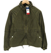 TOMMY JEANS Mens Jacket S Green Washed Zip-Up Hooded Lightweight
