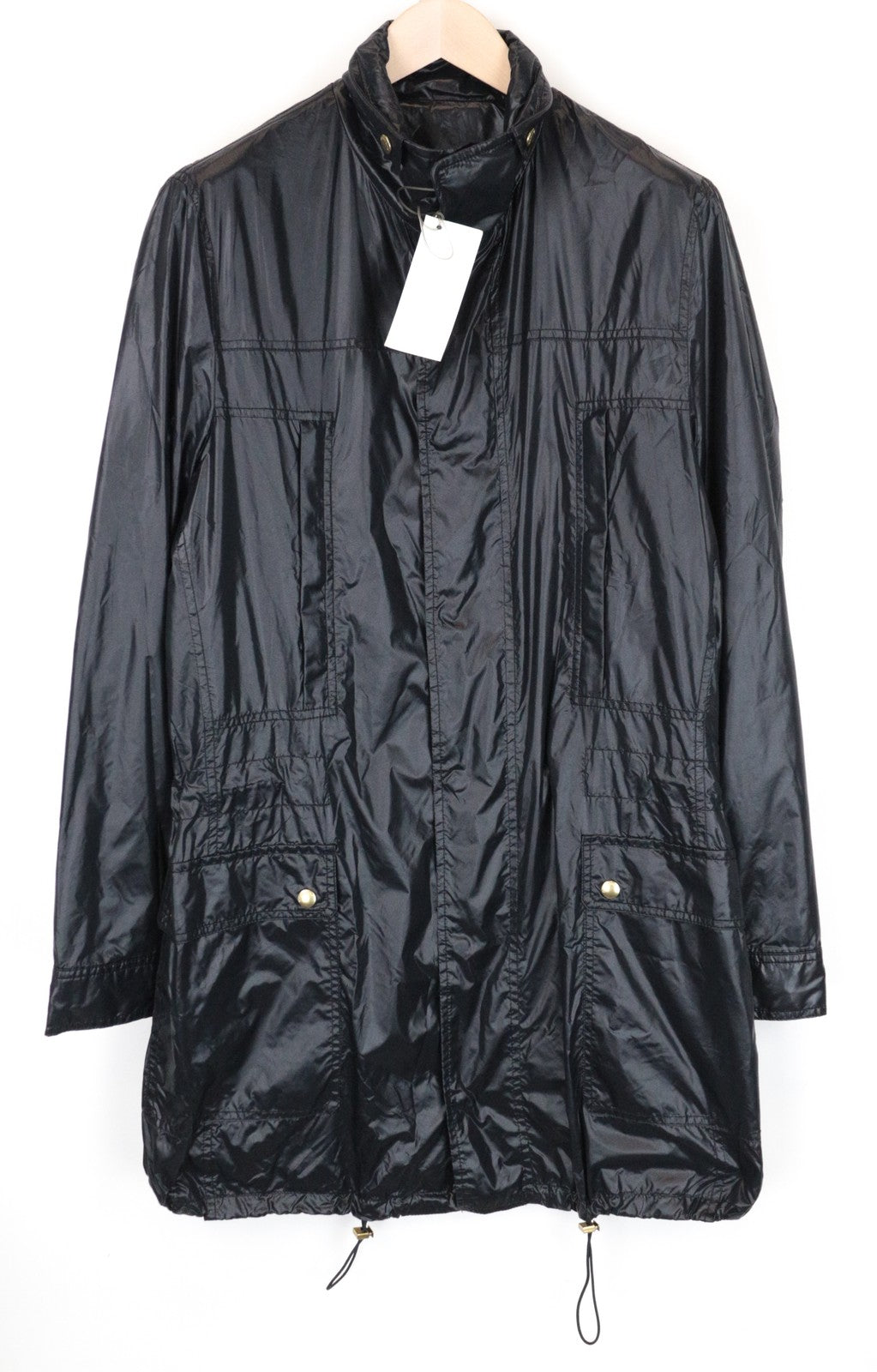 RICHMOND Men's 48 Navy Jacket with Zip Front Lightweight Single-Breasted Style