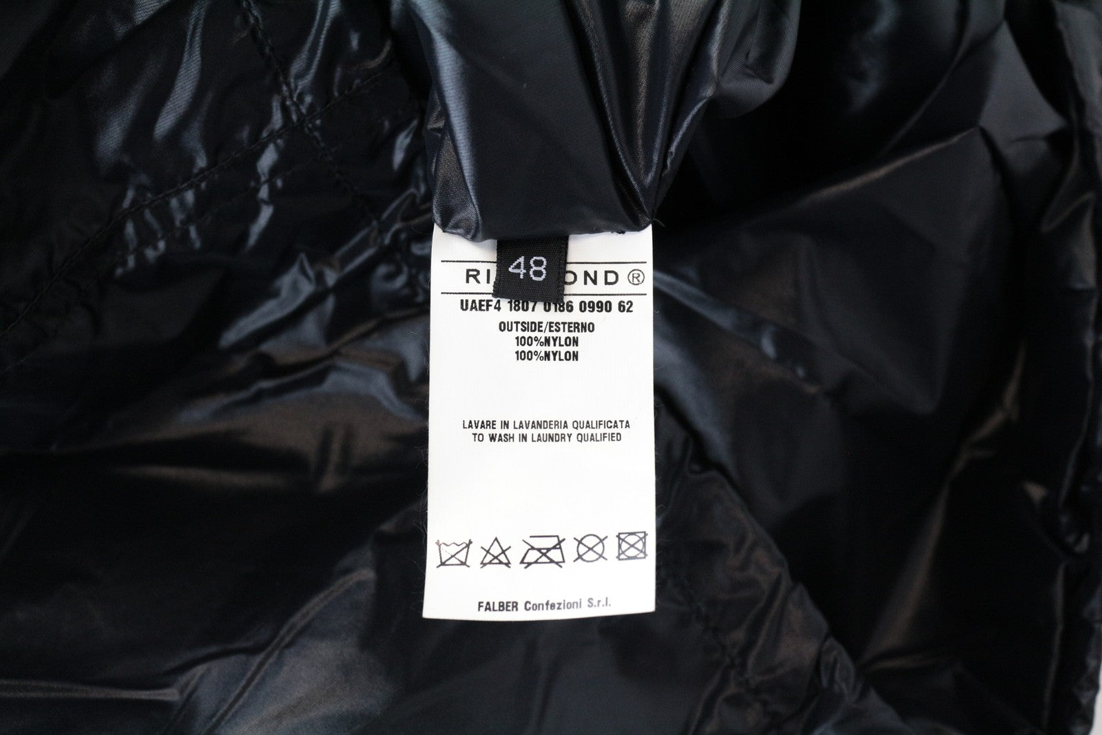 RICHMOND Men's 48 Navy Jacket with Zip Front Lightweight Single-Breasted Style