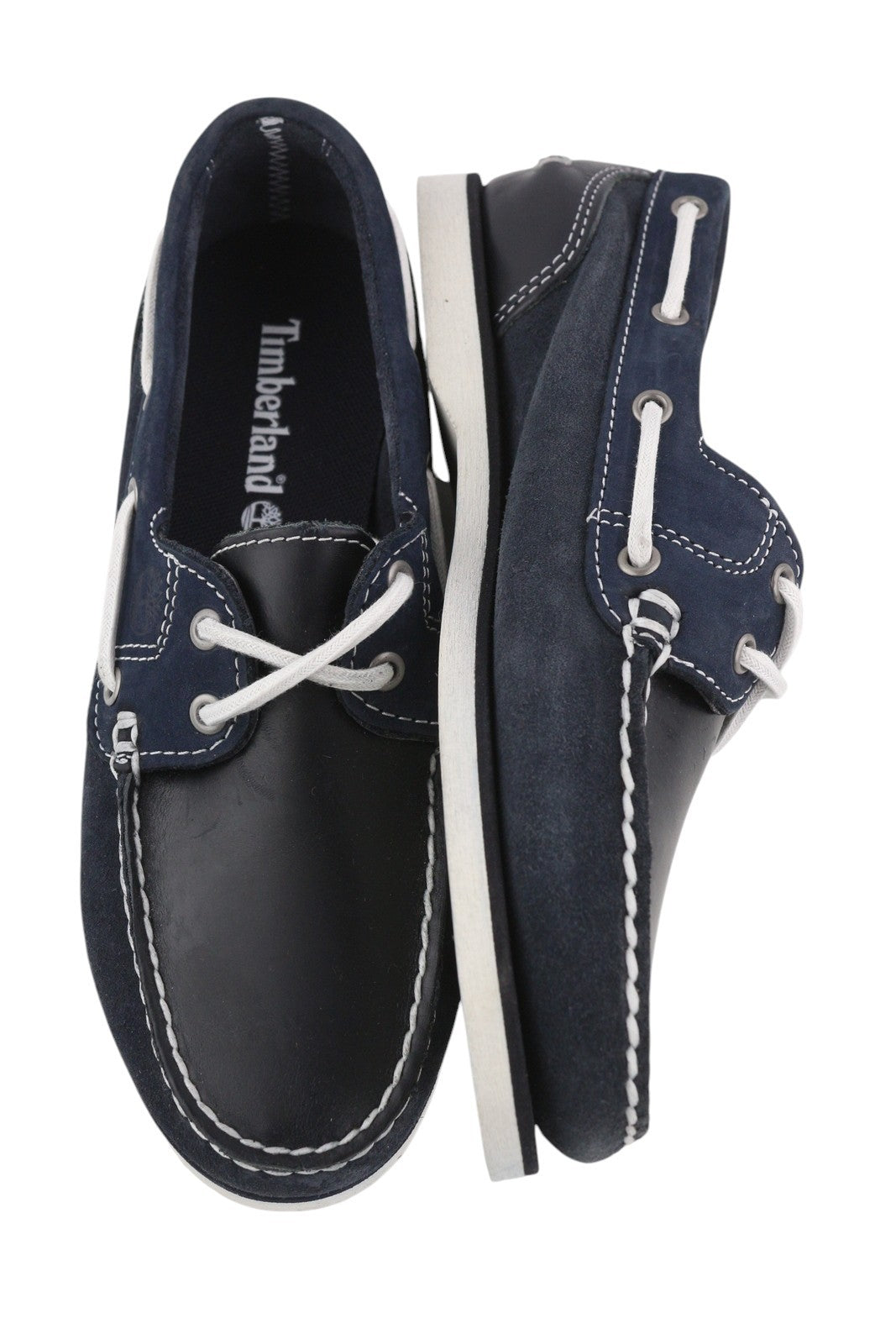 TIMBERLAND 26609 Women Shoes EU38/38.5 Dark Blue Leather Boat Slip Almond Toe