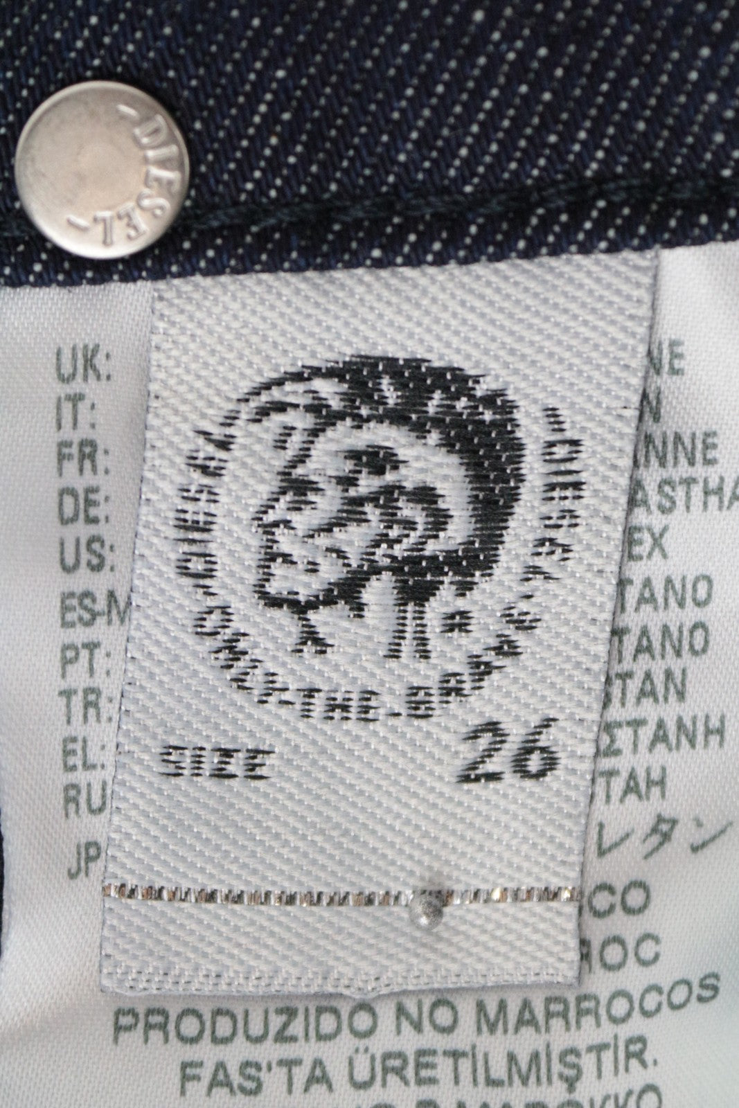 DIESEL D-Rifty 080AK Women's W26/L30 Low Waist Slim Stretch Blue Jeans