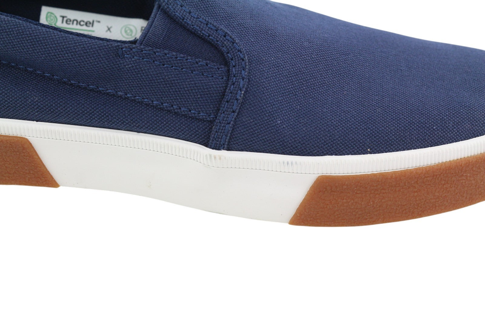 TIMBERLAND A42QY Men Shoes EU41/42 Blue Almond Toe Slip On Flats Tencel Refibra