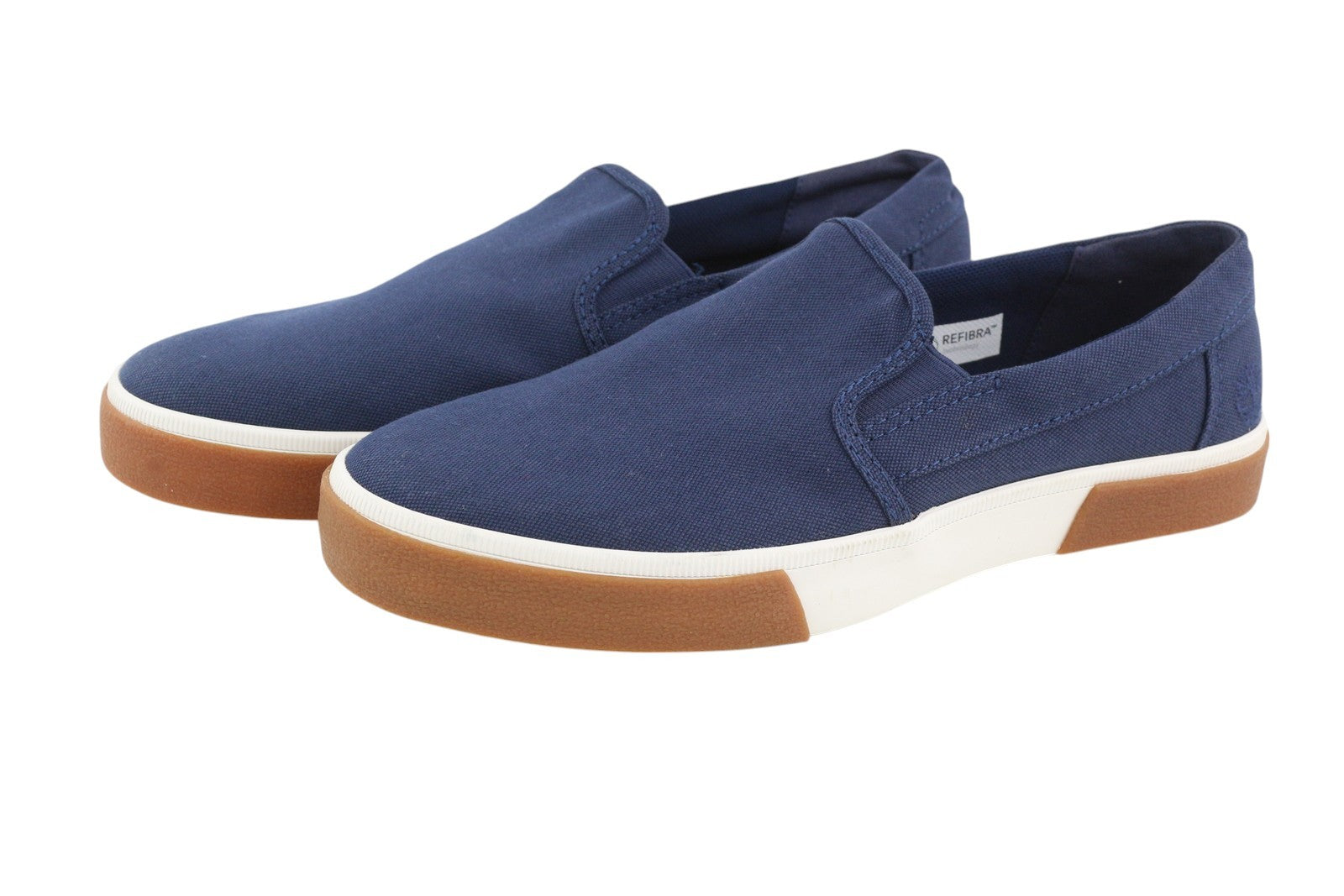 TIMBERLAND A42QY Men Shoes EU41/42 Blue Almond Toe Slip On Flats Tencel Refibra