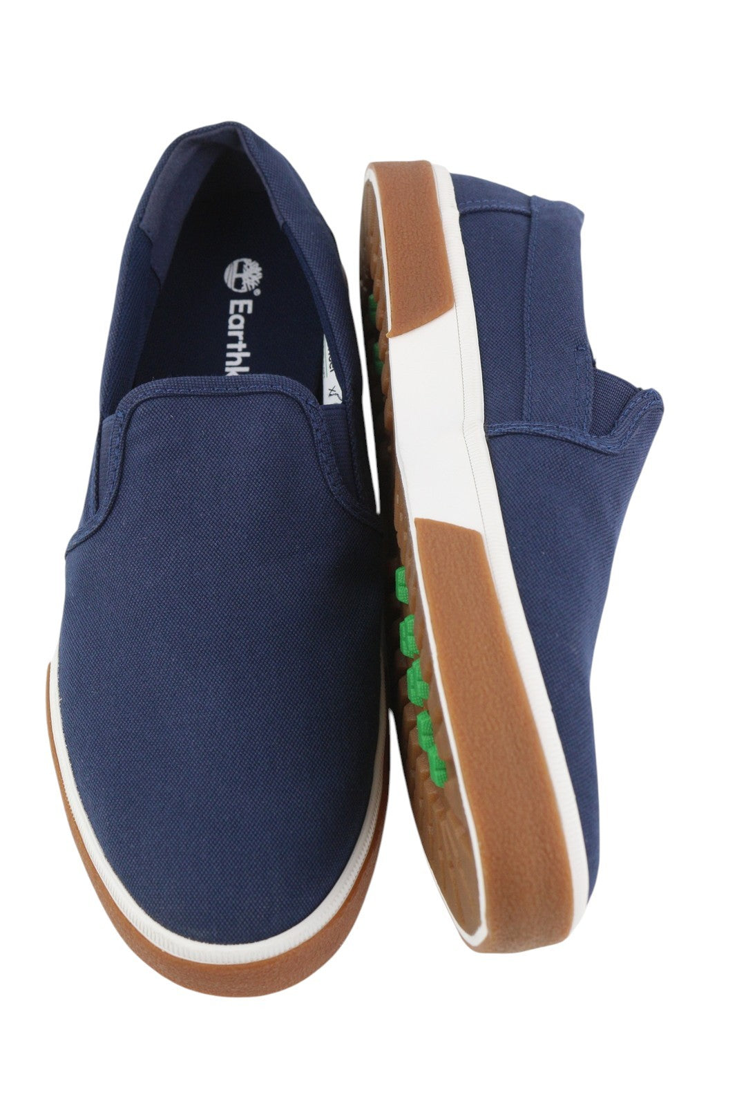 TIMBERLAND A42QY Men Shoes EU41/42 Blue Almond Toe Slip On Flats Tencel Refibra