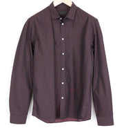 RICHMOND Men's M/L Black Cotton Shirt Long Sleeve Button-Up Dot Pattern