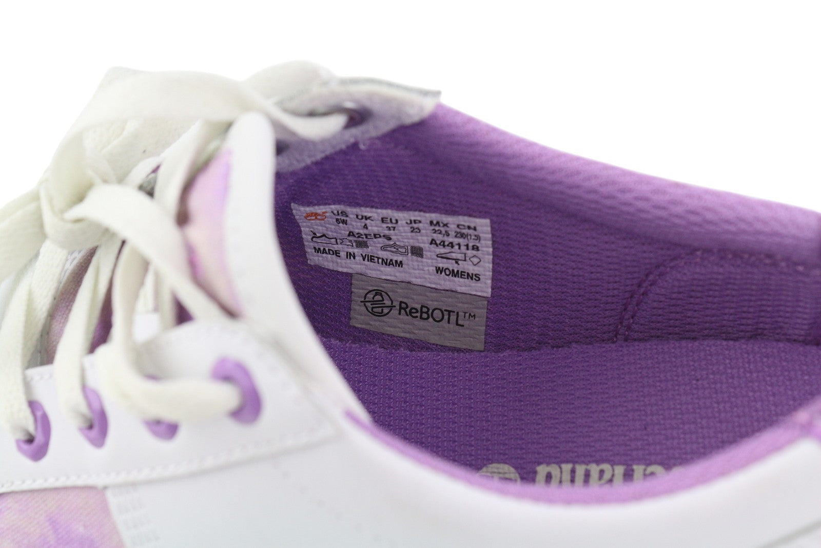 TIMBERLAND A2EPS Women Sneakers EU37/37.5 White Purple Leather Low Top Lace Up