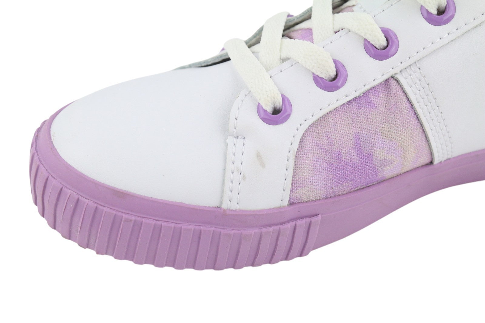 TIMBERLAND A2EPS Women Sneakers EU37/37.5 White Purple Leather Low Top Lace Up