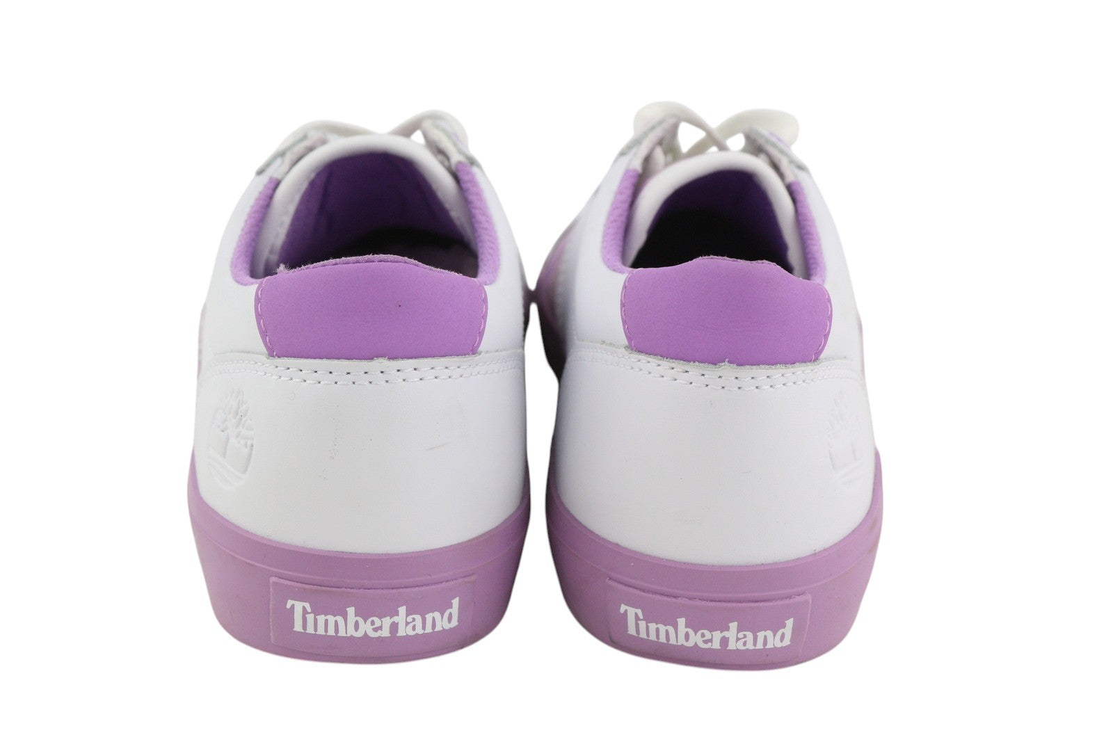 TIMBERLAND A2EPS Women Sneakers EU37/37.5 White Purple Leather Low Top Lace Up