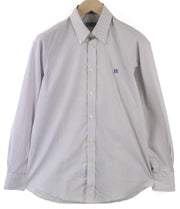 HARMONT & BLAINE Mens S Cotton Shirt Long Sleeve Blue Yellow Pattern White