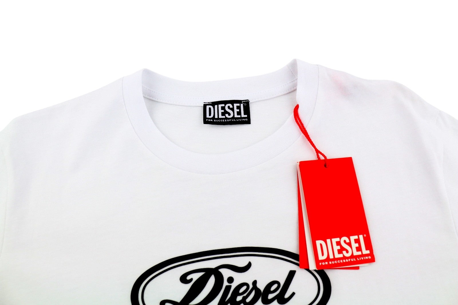 DIESEL T-Diegor-C14 Mens T-Shirt M White Short Sleeve Crew Neck Cotton