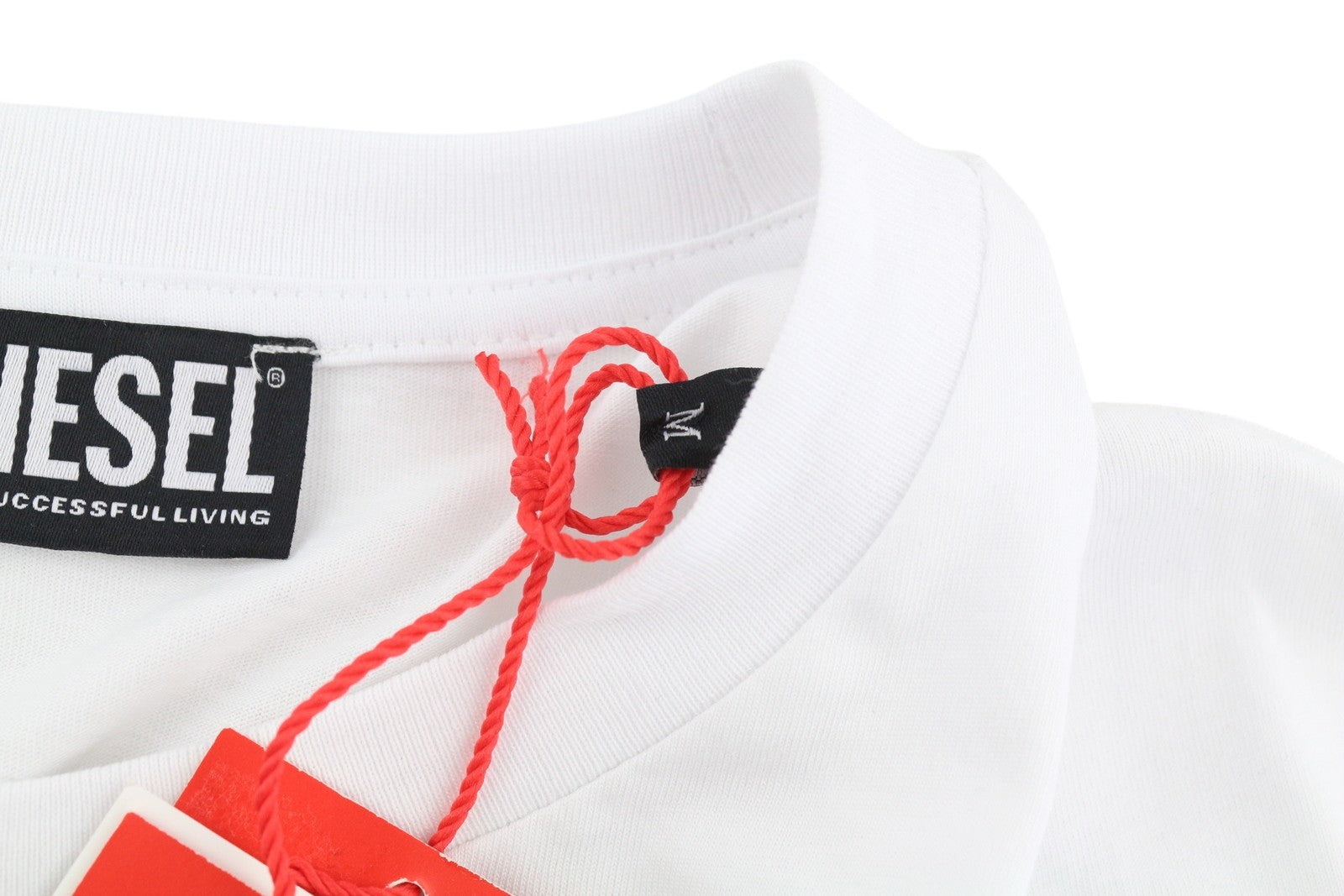 DIESEL T-Diegor-C14 Mens T-Shirt M White Short Sleeve Crew Neck Cotton