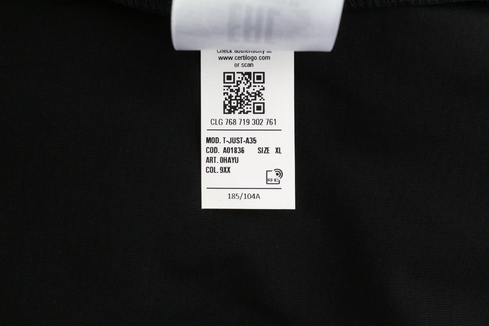 DIESEL T-Just-A35 Mens T-Shirt XL Black Short Sleeve Crew Neck Cotton Front