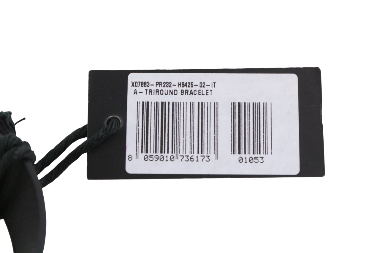 DIESEL A-Triround Womens Bracelet ONE SIZE Leather Silver Tone Closure