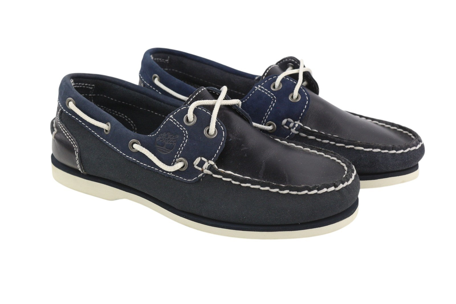 TIMBERLAND 26609 Women Shoes EU36/37 Dark Blue Leather Boat Slip On Lace Up