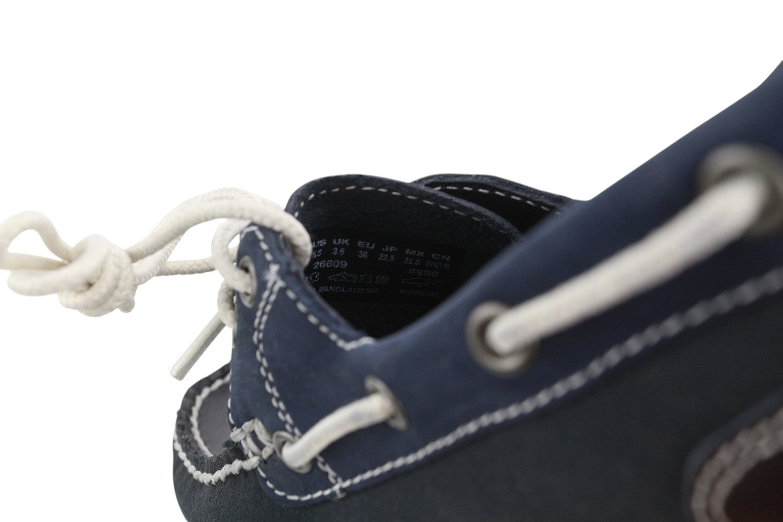 TIMBERLAND 26609 Women Shoes EU36/37 Dark Blue Leather Boat Slip On Lace Up