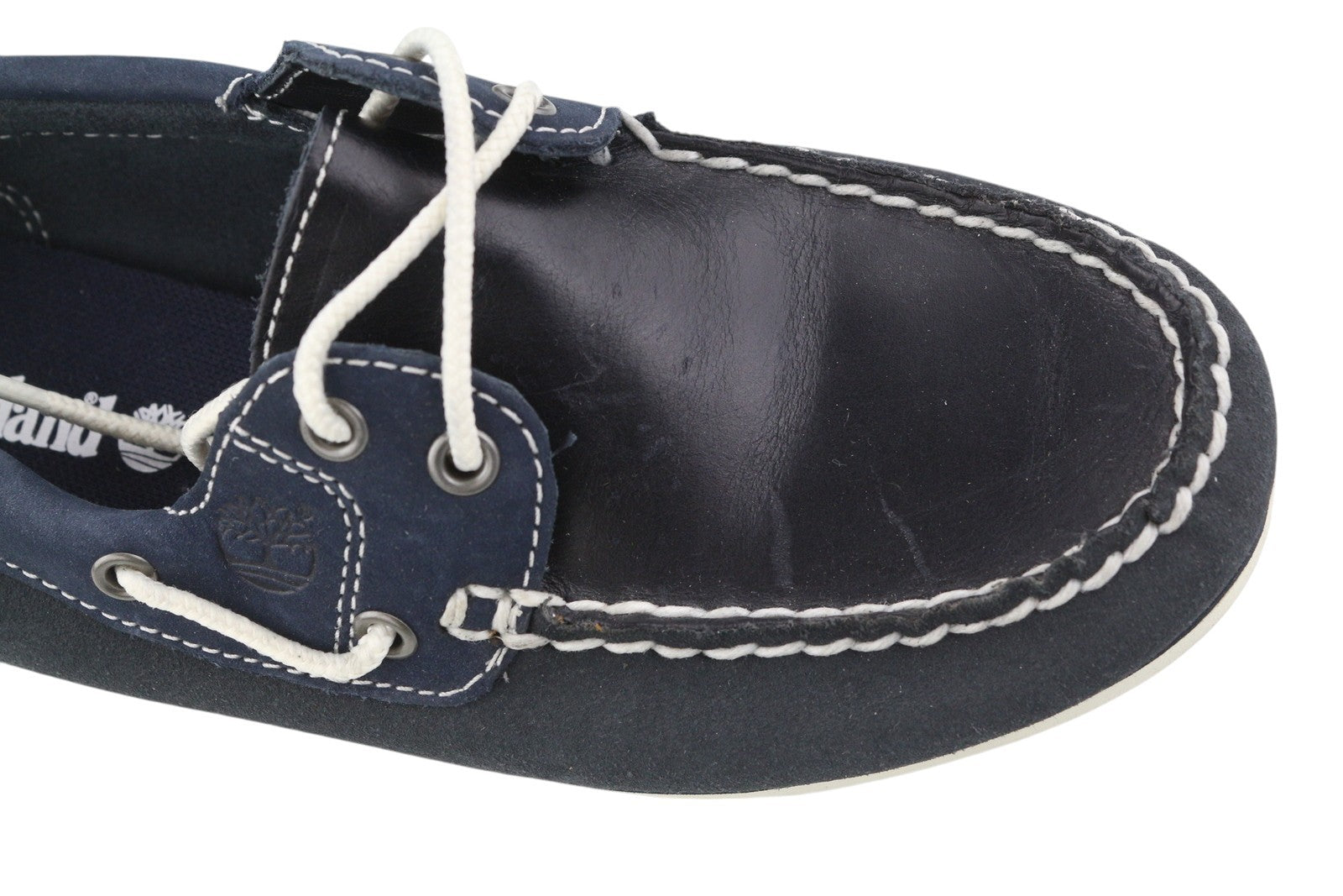 TIMBERLAND 26609 Women Shoes EU36/37 Dark Blue Leather Boat Slip On Lace Up