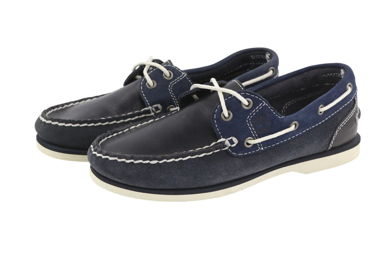 TIMBERLAND 26609 Women Shoes EU36/37 Dark Blue Leather Boat Slip On Lace Up