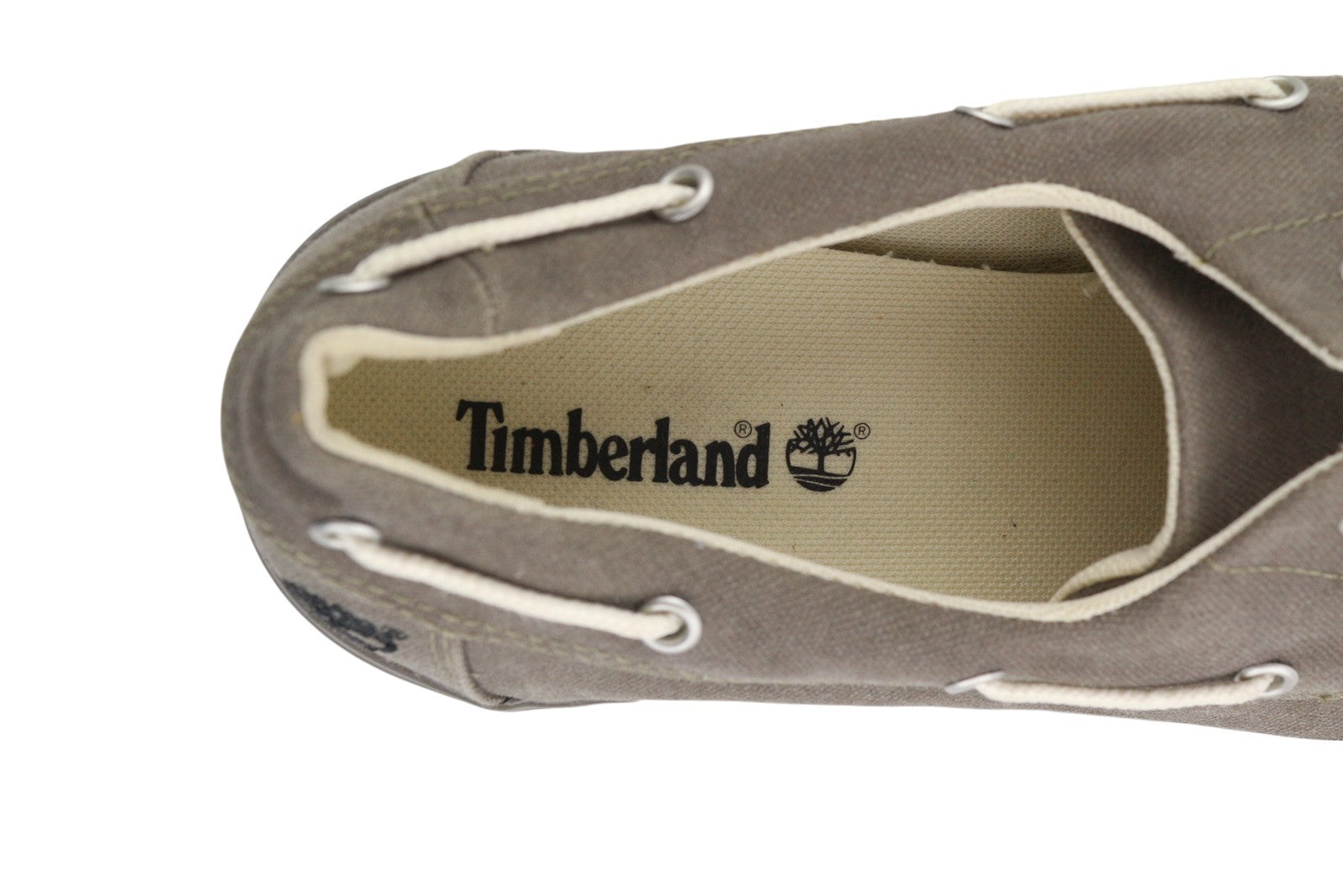 TIMBERLAND A1AYO Men Shoes EU43.5/44.5 Dark Grey Slip On Boat Almond Toe Logo