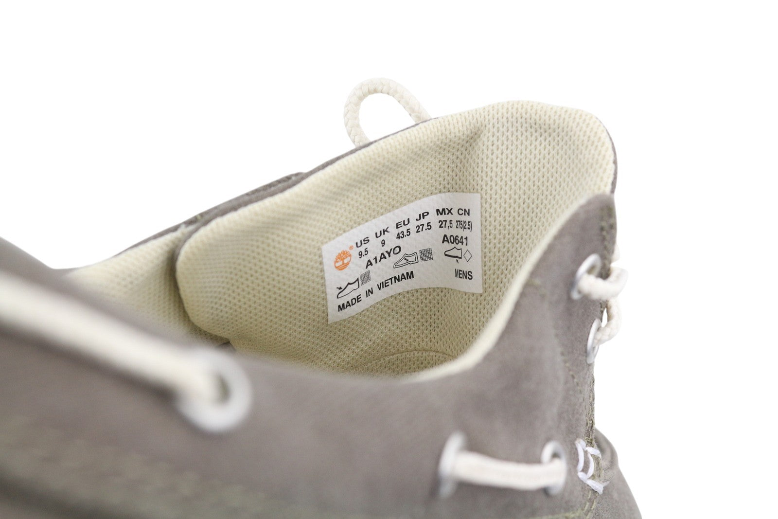 TIMBERLAND A1AYO Men Shoes EU43.5/44.5 Dark Grey Slip On Boat Almond Toe Logo