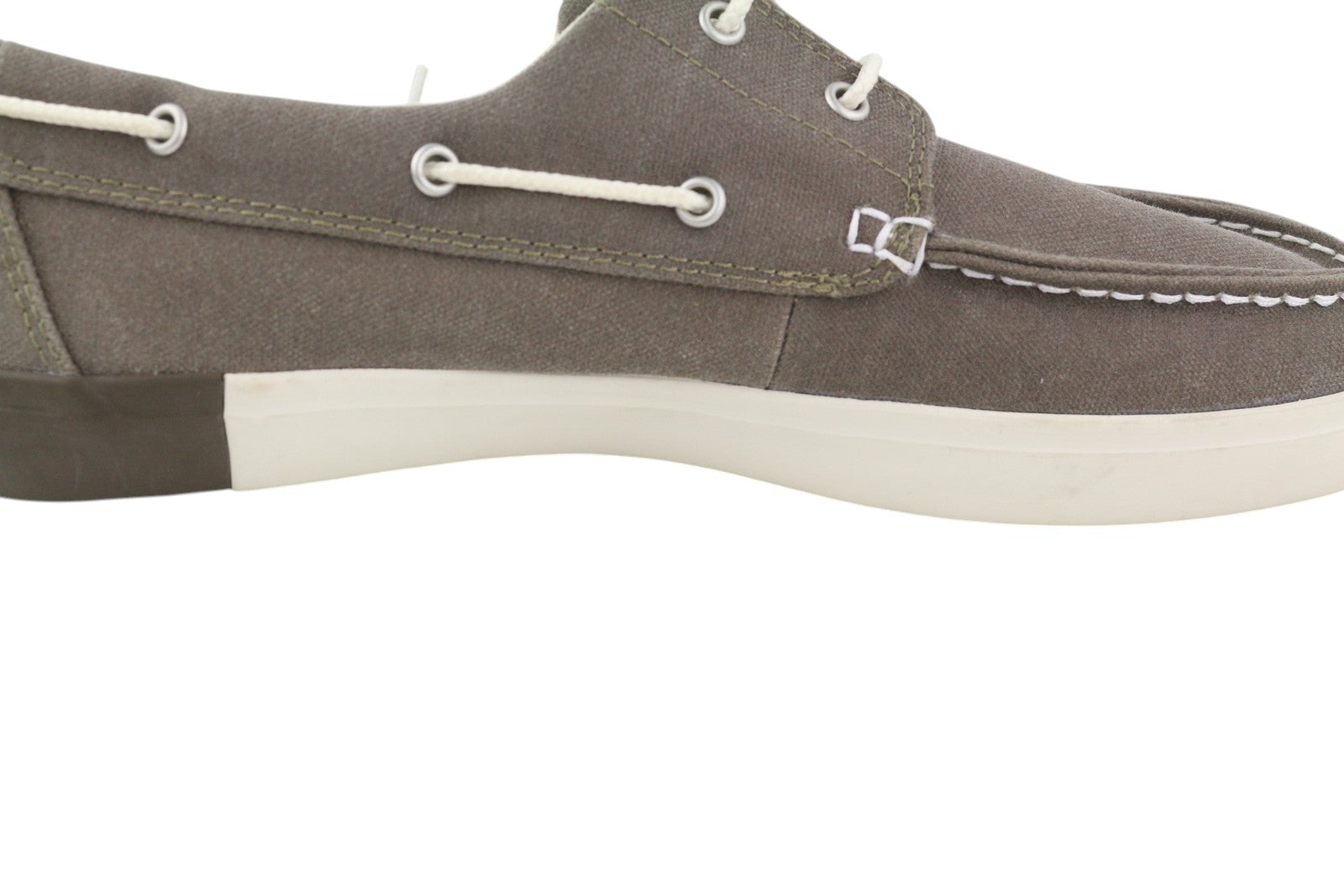 TIMBERLAND A1AYO Men Shoes EU43.5/44.5 Dark Grey Slip On Boat Almond Toe Logo