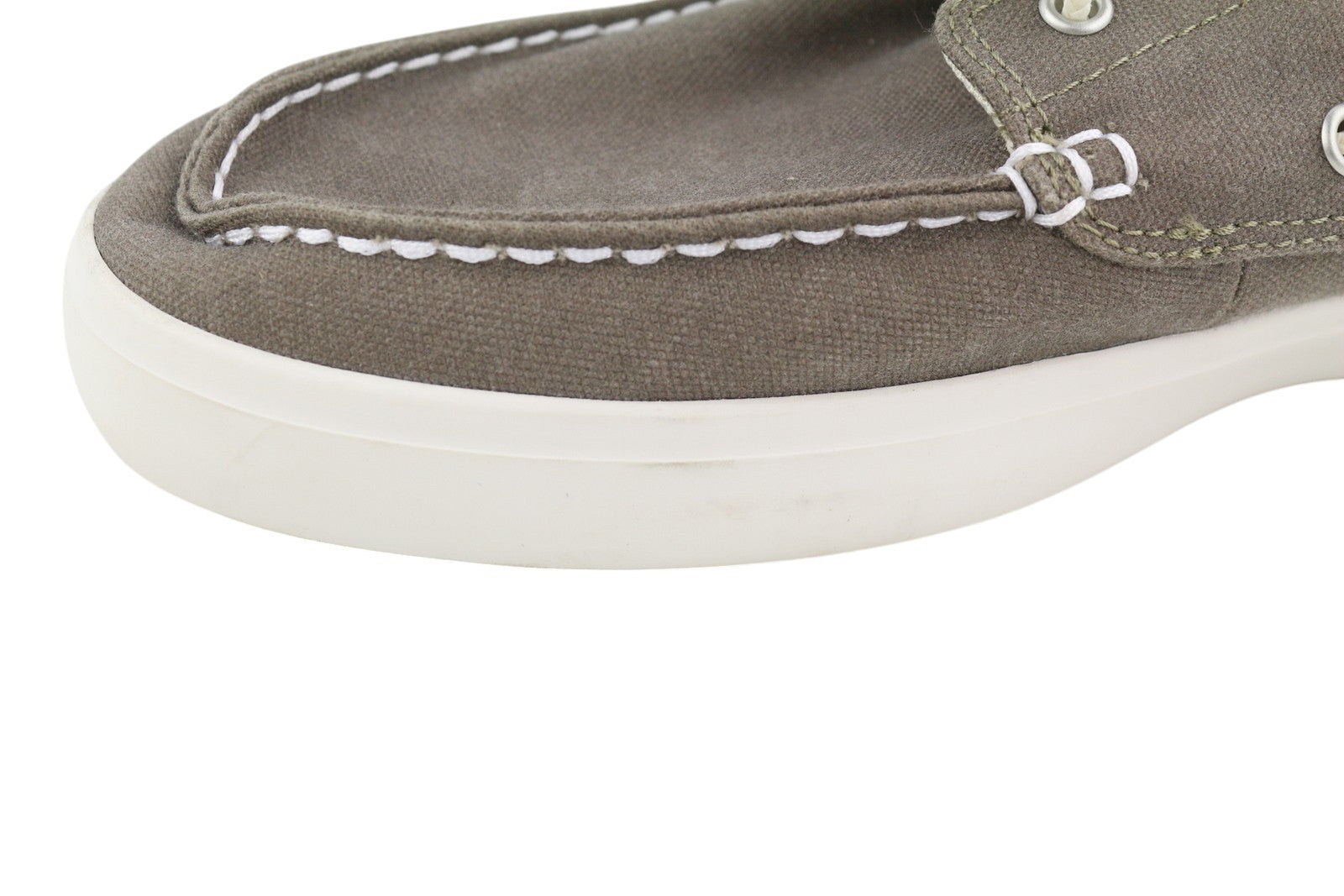 TIMBERLAND A1AYO Men Shoes EU43.5/44.5 Dark Grey Slip On Boat Almond Toe Logo