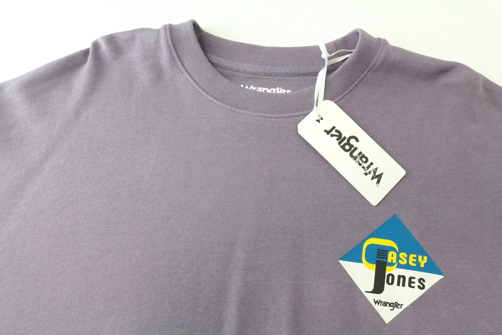 WRANGLER Men's M Light Purple Long Sleeve Sweatshirt Cotton Pullover Casual