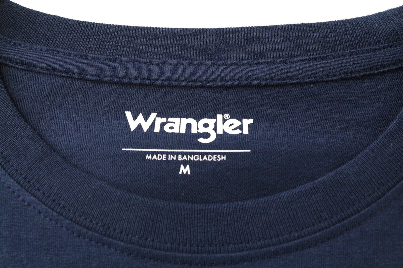 WRANGLER Men's M Blue Long Sleeve Cotton Pullover Shirt Logo Casual Sweatwear