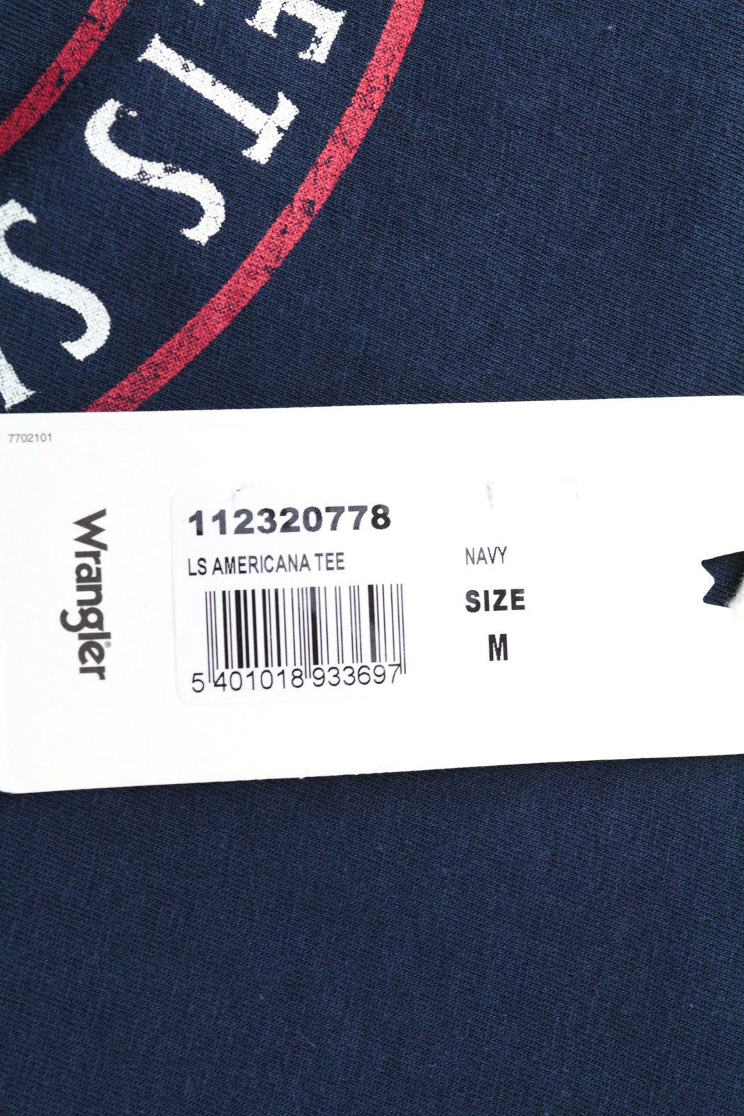 WRANGLER Men's M Blue Long Sleeve Cotton Pullover Shirt Logo Casual Sweatwear