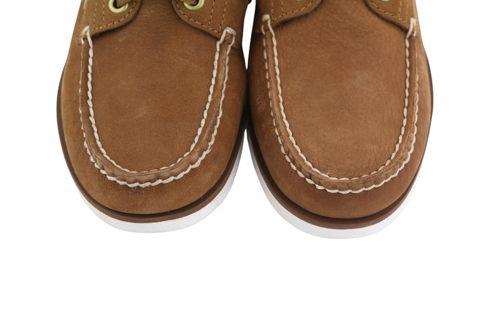 TIMBERLAND A43V1 Men Shoes EU41/41.5 Brown Leather Slip On Lace Non-Marking