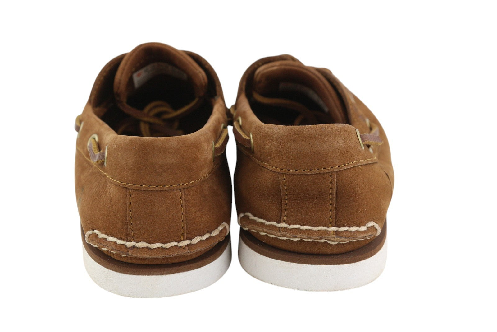 TIMBERLAND A43V1 Men Shoes EU41/41.5 Brown Leather Slip On Lace Non-Marking