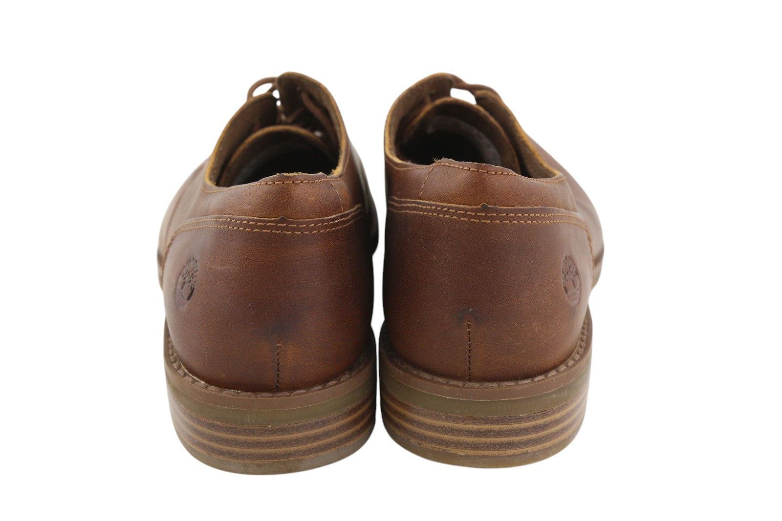 TIMBERLAND A1IE8 Women Shoes EU37.5/38 Brown Leather Low Top Lace Up Almond