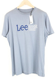 LEE Men's M Blue Logo Pullover Tee Short Sleeve Cotton Shirt Casual Wear