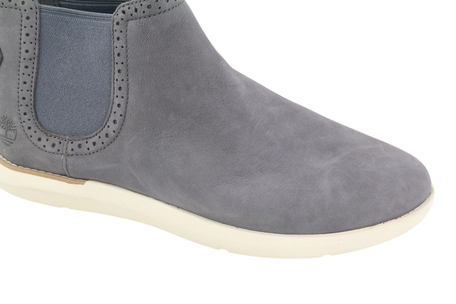 TIMBERLAND A1UZP Women Boots EU39/40 Grey Leather Almond Toe Ankle Top Hoverlite