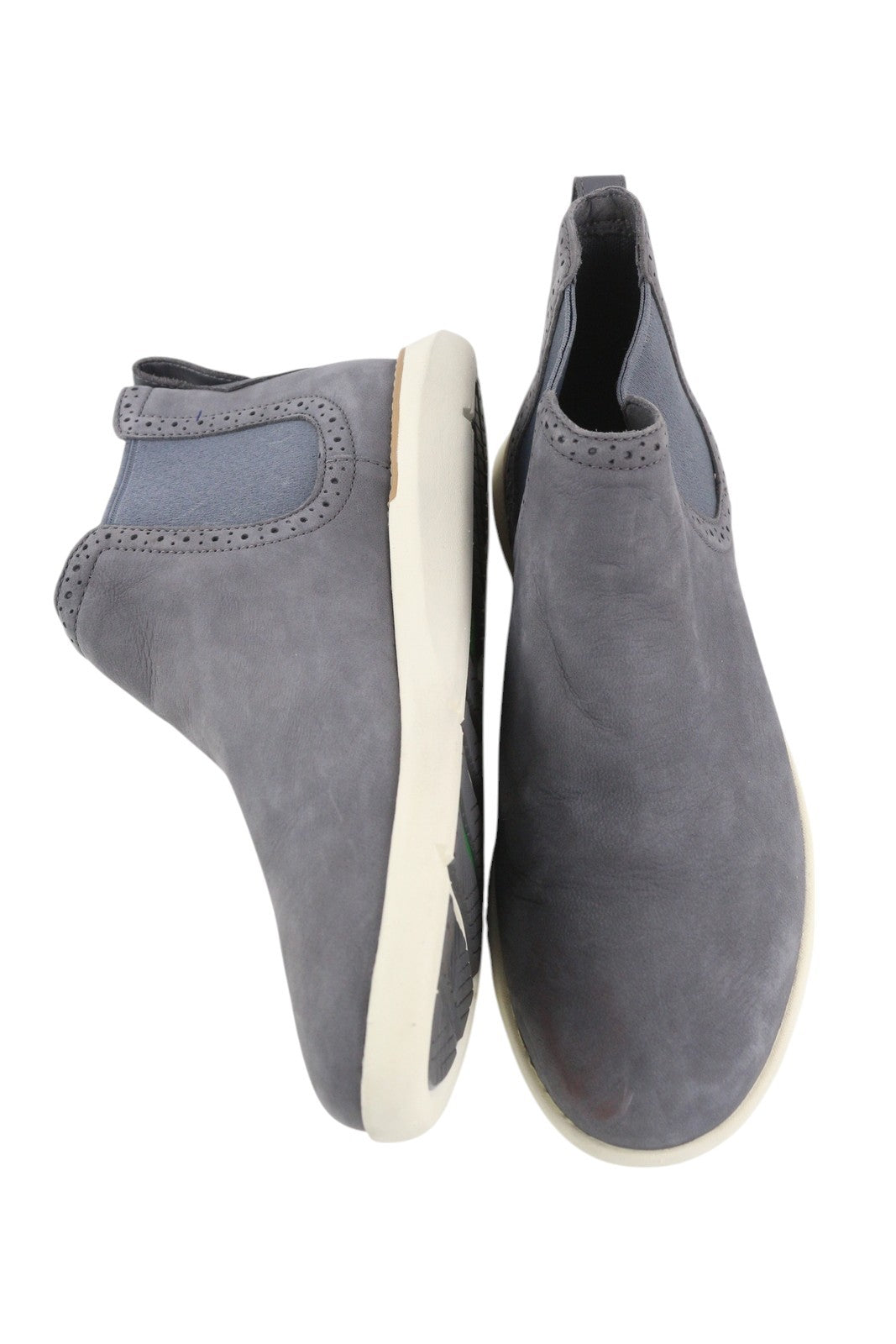 TIMBERLAND A1UZP Women Boots EU39/40 Grey Leather Almond Toe Ankle Top Hoverlite