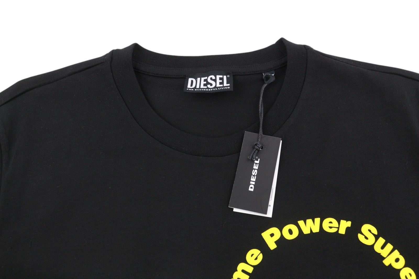 DIESEL T-Just-B60 Men T-Shirt S Black Short Sleeve Crew Neck Tricot Patterned