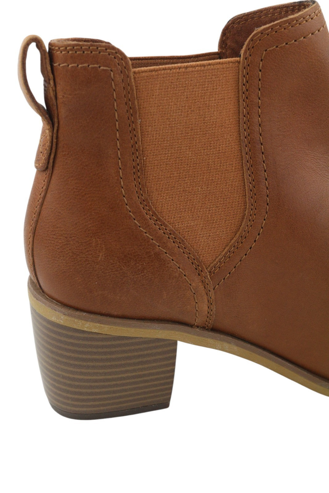 TIMBERLAND A1Z5G Women Boots EU37/37.5 Brown Leather Almond Toe Heeled Ankle