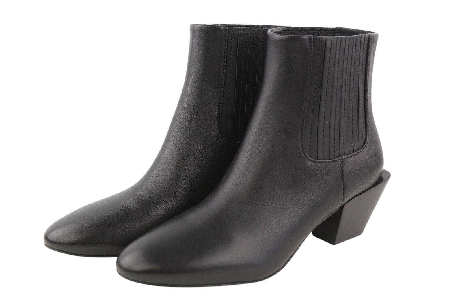 DIESEL D-Texanne CH Women Boots EU38 Black Leather Almond Toe Ankle Top RRP€290