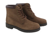 TIMBERLAND Women Boots EU38/38.5 Brown Leather Waterproof Ankle Top Lace Up